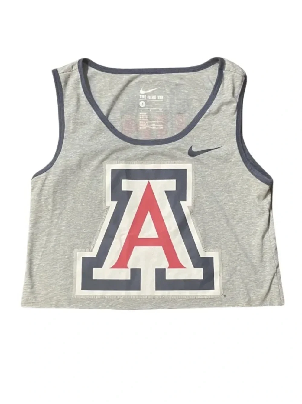 Nike Arizona Wildcats Grey Crop Tank with Red & Navy